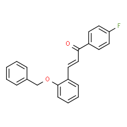 ChemSpider 2D Image | (2E)-3-[2-(Benzyloxy)phenyl]-1-(4-fluorophenyl)-2-propen-1-one | C22H17FO2