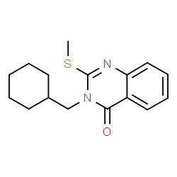 ChemSpider 2D Image | 3-(Cyclohexylmethyl)-2-(methylsulfanyl)-4(3H)-quinazolinone | C16H20N2OS