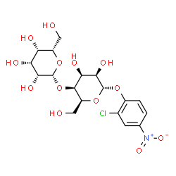 ChemSpider 2D Image | 2-Chloro-4-nitrophenyl 4-O-beta-L-talopyranosyl-alpha-L-talopyranoside | C18H24ClNO13