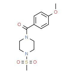 ChemSpider 2D Image | 1-METHANESULFONYL-4-(4-METHOXYBENZOYL)PIPERAZINE | C13H18N2O4S