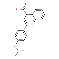 ChemSpider 2D Image | 2-(4-Isopropoxyphenyl)-4-quinolinecarboxylic acid | C19H17NO3