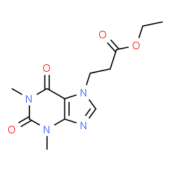 ChemSpider 2D Image | Ethyl 3-(1,3-dimethyl-2,6-dioxo-1,2,3,6-tetrahydro-7H-purin-7-yl)propanoate | C12H16N4O4