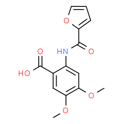 ChemSpider 2D Image | 2-(2-Furoylamino)-4,5-dimethoxybenzoic acid | C14H13NO6
