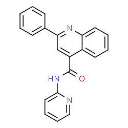 ChemSpider 2D Image | 2-Phenyl-N-(2-pyridinyl)-4-quinolinecarboxamide | C21H15N3O