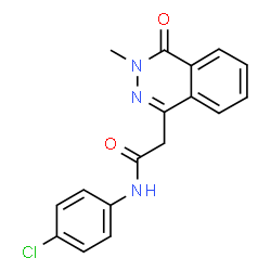 ChemSpider 2D Image | N-(4-Chlorophenyl)-2-(3-methyl-4-oxo-3,4-dihydro-1-phthalazinyl)acetamide | C17H14ClN3O2