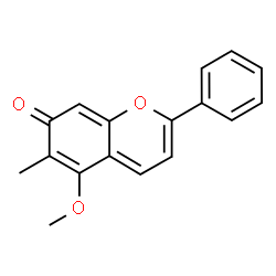 ChemSpider 2D Image | 5-Methoxy-6-methyl-2-phenyl-7H-chromen-7-one | C17H14O3