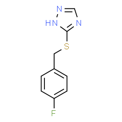 ChemSpider 2D Image | 5-[(4-Fluorobenzyl)sulfanyl]-1H-1,2,4-triazole | C9H8FN3S