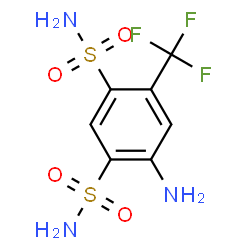 ChemSpider 2D Image | 2,4-disulfamyl-5-trifluoromethylaniline | C7H8F3N3O4S2