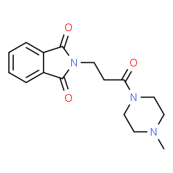 ChemSpider 2D Image | 2-[3-(4-Methyl-piperazin-1-yl)-3-oxo-propyl]-isoindole-1,3-dione | C16H19N3O3