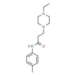 ChemSpider 2D Image | 3-(4-Ethyl-1-piperazinyl)-N-(4-methylphenyl)propanamide | C16H25N3O
