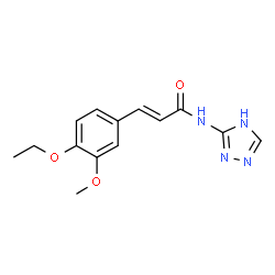 ChemSpider 2D Image | (2E)-3-(4-Ethoxy-3-methoxyphenyl)-N-(1H-1,2,4-triazol-3-yl)acrylamide | C14H16N4O3
