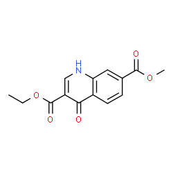 ChemSpider 2D Image | 3-Ethyl 7-methyl 4-hydroxyquinoline-3,7-dicarboxylate | C14H13NO5
