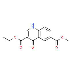 ChemSpider 2D Image | 3-Ethyl 6-methyl 4-oxo-1,4-dihydro-3,6-quinolinedicarboxylate | C14H13NO5