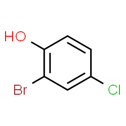 ChemSpider 2D Image | 2-Bromo-4-chlorophenol | C6H4BrClO