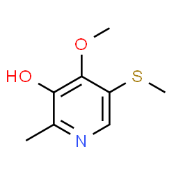 ChemSpider 2D Image | 4-Methoxy-2-methyl-5-(methylsulfanyl)-3-pyridinol | C8H11NO2S