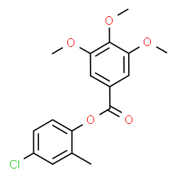 ChemSpider 2D Image | 4-Chloro-2-methylphenyl 3,4,5-trimethoxybenzoate | C17H17ClO5