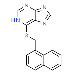 ChemSpider 2D Image | 6-[(1-Naphthylmethyl)sulfanyl]-1H-purine | C16H12N4S