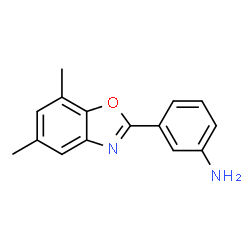 ChemSpider 2D Image | 3-(5,7-Dimethyl-2-benzoxazolyl)benzenamine | C15H14N2O