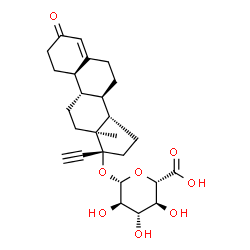 ChemSpider 2D Image | (17alpha)-3-Oxo-19-norpregn-4-en-20-yn-17-yl beta-D-glucopyranosiduronic acid | C26H34O8