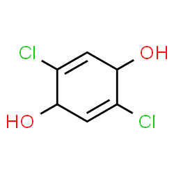 ChemSpider 2D Image | 2,5-Dichloro-2,5-cyclohexadiene-1,4-diol | C6H6Cl2O2