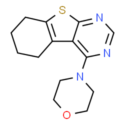 ChemSpider 2D Image | 4-morpholino-5,6,7,8-tetrahydro[1]benzothieno[2,3-d]pyrimidine | C14H17N3OS