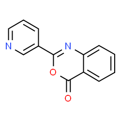 ChemSpider 2D Image | 2-(3-Pyridinyl)-4H-3,1-benzoxazin-4-one | C13H8N2O2