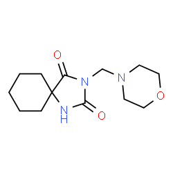 ChemSpider 2D Image | 3-(Morpholinomethyl)-1,3-diazaspiro[4.5]decane-2,4-dione | C13H21N3O3