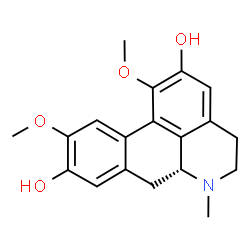 ChemSpider 2D Image | (6aR)-1,10-Dimethoxy-6-methyl-5,6,6a,7-tetrahydro-4H-dibenzo[de,g]quinoline-2,9-diol | C19H21NO4
