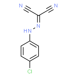 ChemSpider 2D Image | [(4-Chlorophenyl)hydrazono]malononitrile | C9H5ClN4
