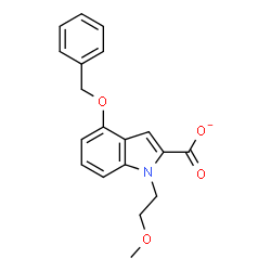 ChemSpider 2D Image | 4-(Benzyloxy)-1-(2-methoxyethyl)-1H-indole-2-carboxylate | C19H18NO4