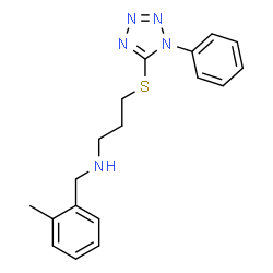 ChemSpider 2D Image | N-(2-Methylbenzyl)-3-[(1-phenyl-1H-tetrazol-5-yl)sulfanyl]-1-propanamine | C18H21N5S