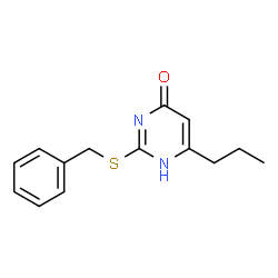 ChemSpider 2D Image | 2-(benzylsulfanyl)-6-propyl-1H-pyrimidin-4-one | C14H16N2OS