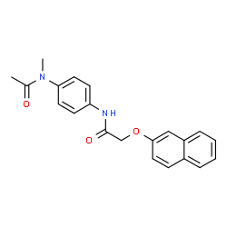 ChemSpider 2D Image | N-Methyl-N-(4-{[(2-naphthyloxy)acetyl]amino}phenyl)acetamide | C21H20N2O3