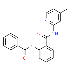 ChemSpider 2D Image | N1-(4-methyl-2-pyridyl)-2-(benzoylamino)benzamide | C20H17N3O2