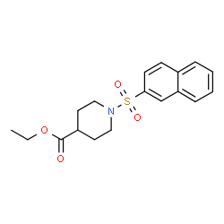 ChemSpider 2D Image | Ethyl 1-(2-naphthylsulfonyl)-4-piperidinecarboxylate | C18H21NO4S