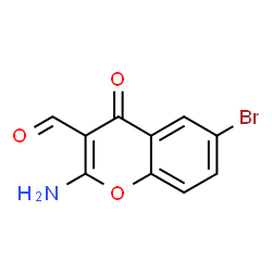 ChemSpider 2D Image | 2-Amino-6-bromo-4-oxo-4H-chromene-3-carbaldehyde | C10H6BrNO3