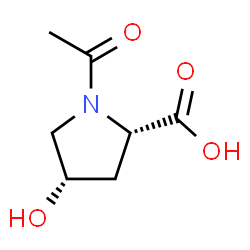 ChemSpider 2D Image | (4S)-1-Acetyl-4-hydroxy-L-proline | C7H11NO4