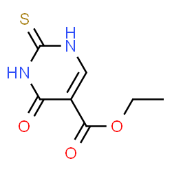 ChemSpider 2D Image | ethyl 4-hydroxy-2-mercaptopyrimidine-5-carboxylate | C7H8N2O3S