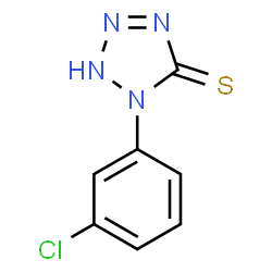 ChemSpider 2D Image | 1-(3-chlorophenyl)-1H-tetrazole-5-thiol | C7H5ClN4S