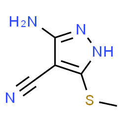 ChemSpider 2D Image | 3-Amino-4-cyano-5-(methylthio)pyrazole | C5H6N4S