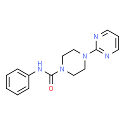 ChemSpider 2D Image | N-Phenyl-4-(2-pyrimidinyl)-1-piperazinecarboxamide | C15H17N5O