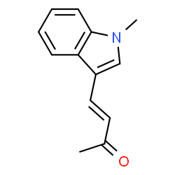ChemSpider 2D Image | 4-(1-methyl-1H-indol-3-yl)but-3-en-2-one | C13H13NO
