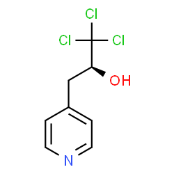 ChemSpider 2D Image | (2S)-1,1,1-Trichloro-3-(4-pyridinyl)-2-propanol | C8H8Cl3NO