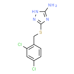 ChemSpider 2D Image | 3-((2,4-dichlorobenzyl)thio)-1H-1,2,4-triazol-5-amine | C9H8Cl2N4S