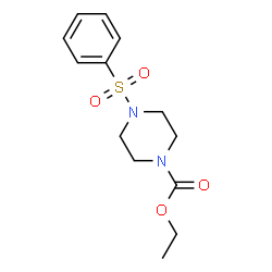 ChemSpider 2D Image | Ethyl 4-(phenylsulfonyl)-1-piperazinecarboxylate | C13H18N2O4S
