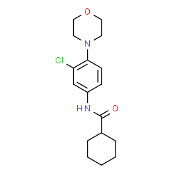 ChemSpider 2D Image | N-[3-Chloro-4-(4-morpholinyl)phenyl]cyclohexanecarboxamide | C17H23ClN2O2