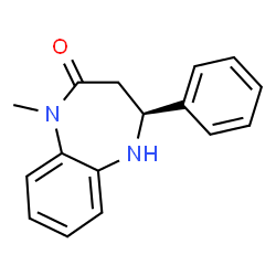 ChemSpider 2D Image | (4S)-1-Methyl-4-phenyl-1,3,4,5-tetrahydro-2H-1,5-benzodiazepin-2-one | C16H16N2O