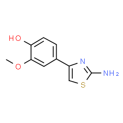 ChemSpider 2D Image | 4-(2-Aminothiazol-4-yl)-2-methoxyphenol | C10H10N2O2S