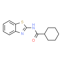 ChemSpider 2D Image | N-(1,3-Benzothiazol-2-yl)cyclohexanecarboxamide | C14H16N2OS