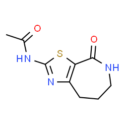ChemSpider 2D Image | N-(4-Oxo-5,6,7,8-tetrahydro-4H-[1,3]thiazolo[5,4-c]azepin-2-yl)acetamide | C9H11N3O2S